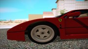 Ferrari F40 1987 для GTA San Andreas миниатюра 3