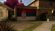 Serbian flag on garage door para GTA San Andreas miniatura 1