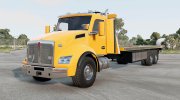 Kenworth T880 Flatbed Towing Big Trucks Day Cab 2014 for BeamNG.Drive miniature 1