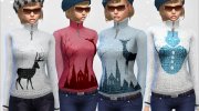 Winter Wonderland Pullover для Sims 4 миниатюра 4