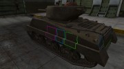 Контурные зоны пробития M4A3E2 Sherman Jumbo for World Of Tanks miniature 3