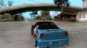 Nissan Skyline R34 Evil Empire para GTA San Andreas miniatura 3