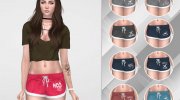 Hollister shorts for women for Sims 4 miniature 1