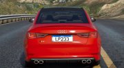 Audi S3 2015 для GTA 5 миниатюра 2