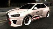 Mitsubishi Lancer Evolution X Shark для GTA San Andreas миниатюра 1