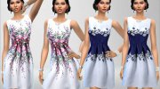 Vintage Dress para Sims 4 miniatura 2