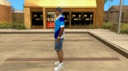 Сине-бело-голубая футболка para GTA San Andreas miniatura 2