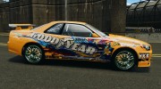 Nissan Skyline R34 GT-R Tezuka Goodyear D1 Drift для GTA 4 миниатюра 2