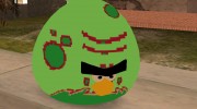 Green Fat Bird from Angry Birds Space для GTA San Andreas миниатюра 2