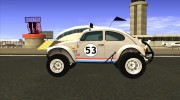 Volkswagen Beetle Herbie для GTA San Andreas миниатюра 5