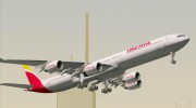 Airbus A340-642 Iberia Airlines для GTA San Andreas миниатюра 7