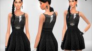 Sarah Dress для Sims 4 миниатюра 2
