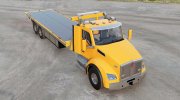 Kenworth T880 Flatbed Towing Big Trucks Day Cab 2014 для BeamNG.Drive миниатюра 6