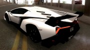 Lamborghini Veneno White-Black 2014 для GTA San Andreas миниатюра 2