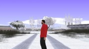 Skin GTA Online в красной куртке para GTA San Andreas miniatura 4