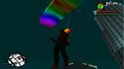 Rainbow Parachute para GTA San Andreas miniatura 2