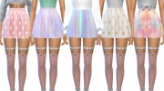 Pastel Skater Skirts - Mesh Needed для Sims 4 миниатюра 3