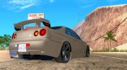 Nissan Skyline GT-R R-34 для GTA San Andreas миниатюра 4