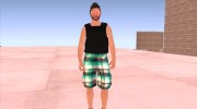 Skin HD GTA V Online в оранжевых очках для GTA San Andreas миниатюра 2