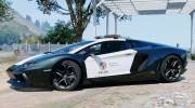 Police Lamborghini Aventador for GTA 5 miniature 2