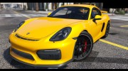 2016 Porsche Cayman GT4 v1.0 для GTA 5 миниатюра 3