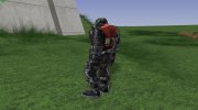Член группировки Железнодорожники в экзоскелете с улучшенным шлемом из S.T.A.L.K.E.R для GTA San Andreas миниатюра 4