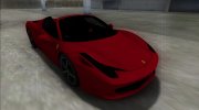 Ferrari 458 Spider FBI para GTA San Andreas miniatura 2