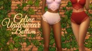 Celine Underwear Bottom for Sims 4 miniature 1