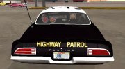 Pontiac Firebird 1970 California Highway Patrol для GTA San Andreas миниатюра 7