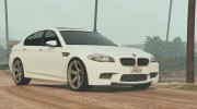 BMW M5 with siren and blue LEDs for GTA 5 miniature 1