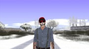 Skin GTA Online в гримме и радужной шапке для GTA San Andreas миниатюра 1