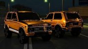 2019 Lada Niva Urban Gold Rich Style Ganja City для GTA San Andreas миниатюра 7