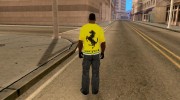 Футболка Феррари для GTA San Andreas миниатюра 3
