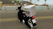Honda Super Cub Police Version B для GTA San Andreas миниатюра 3