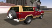Ford Bronco XLT 1982 для GTA San Andreas миниатюра 3