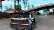 Nissan Skyline GT-R R34 M-Spec Nur для GTA San Andreas миниатюра 4