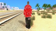 Скин банды Bloodz для GTA San Andreas миниатюра 3