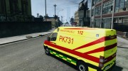 Mercedes-Benz Sprinter PK731 Ambulance para GTA 4 miniatura 3