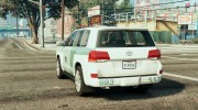 Toyota Land Cruiser Saudi Traffic Police for GTA 5 miniature 3