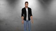 Laid-back shirt for men для Sims 4 миниатюра 3