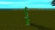 Человек в зеленом костюме худого саблезубого тигра из Zoo Tycoon 2 для GTA San Andreas миниатюра 5