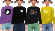Super Cute Sweatshirts for Sims 4 miniature 3