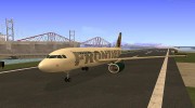 Airbus A319 Frontier Airlines Foxy для GTA San Andreas миниатюра 1