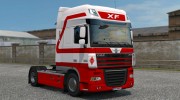 Red White для DAF XF105 para Euro Truck Simulator 2 miniatura 1