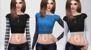 Double Wool Top for Sims 4 miniature 6