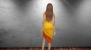 Ruched Asymmetric Dress for Sims 4 miniature 3