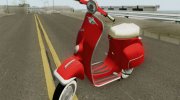 Vespa 150SS Red Style for GTA San Andreas miniature 1