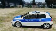 Volkswagen Golf V Polish Police para GTA 4 miniatura 2