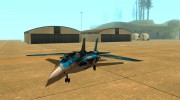 F-14 Tomcat Blue Camo Skin para GTA San Andreas miniatura 1