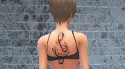 Music Tattoo Set 2 для Sims 4 миниатюра 3